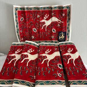 Gen Collection Japanese Deer Placemats Set Cotton Table Mats
